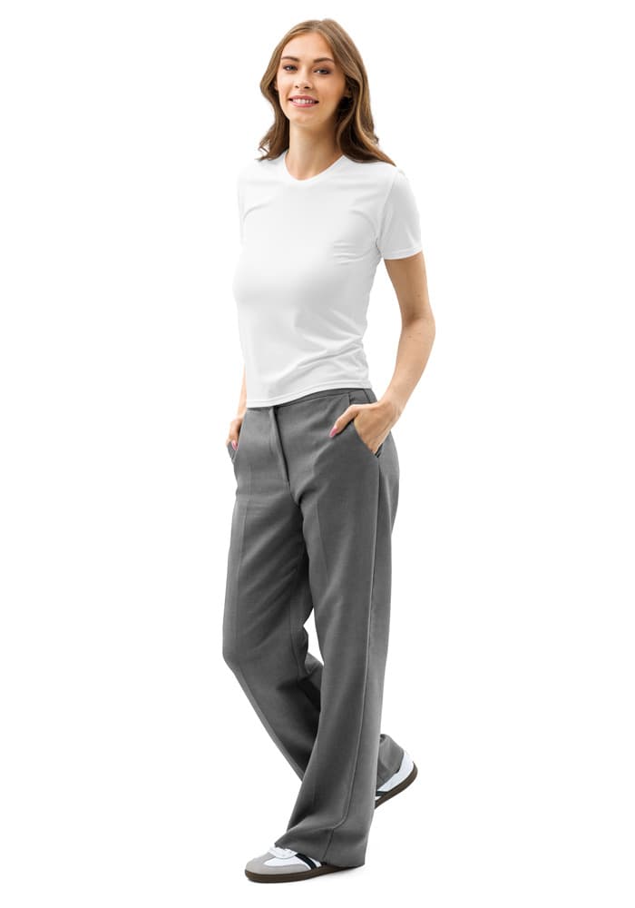 All-Over Print Women’s Cotton Crew Neck T-Shirt in White