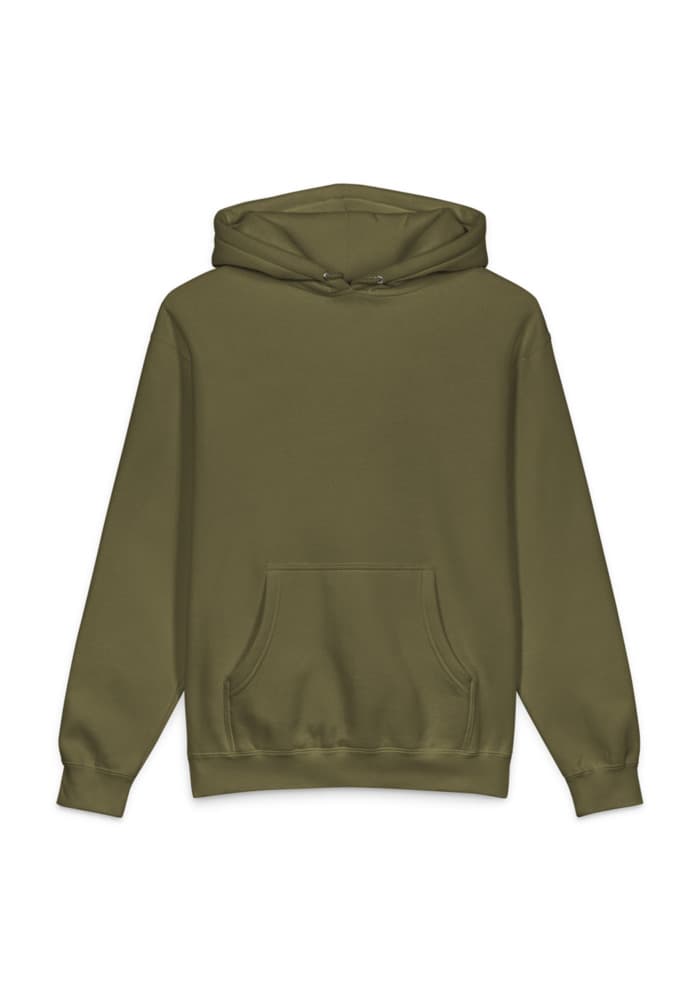Unisex Heavyweight Hooded Sweatshirt in Army