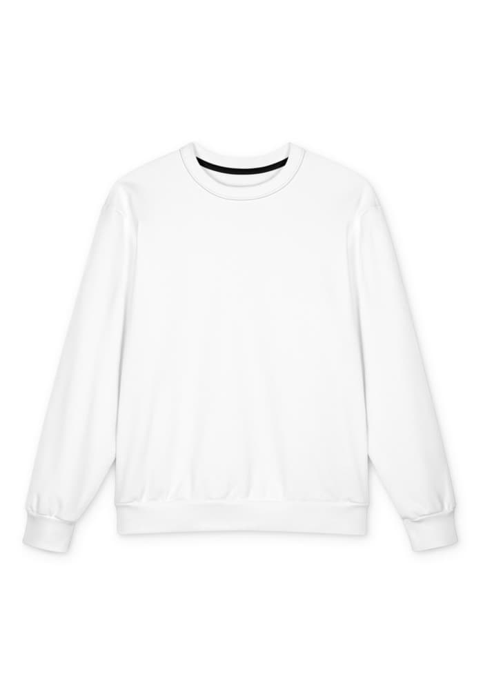 All-Over Print Oversized Cotton Sweatshirt in White