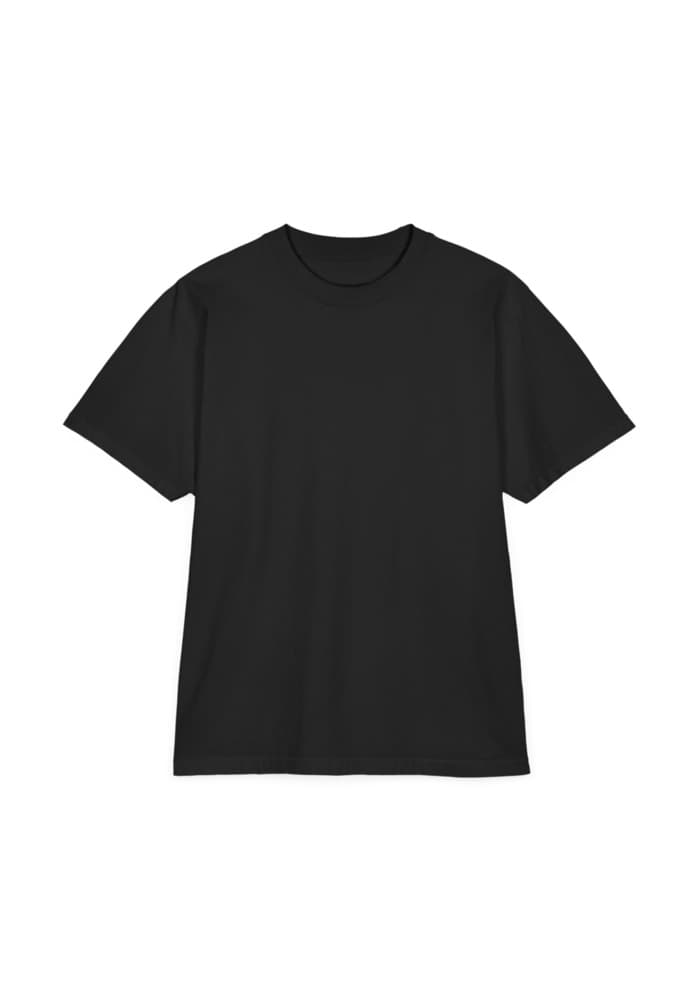 Unisex Garment-Dyed Drop-Shoulder T-Shirt in Black