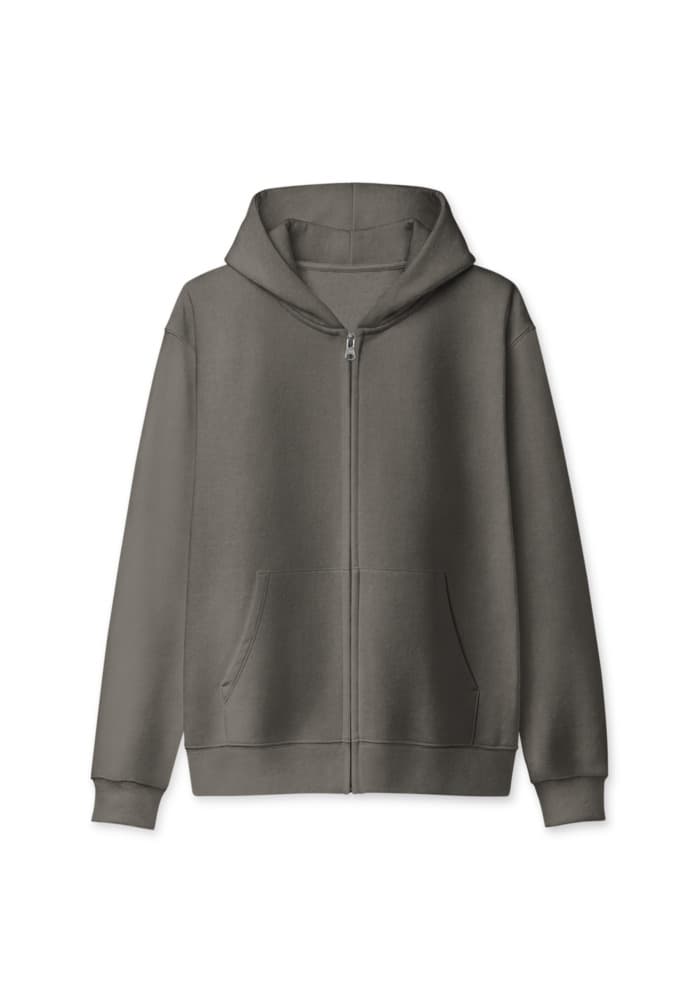 Unisex Heavyweight Full Zip Hoodie in Asphalt