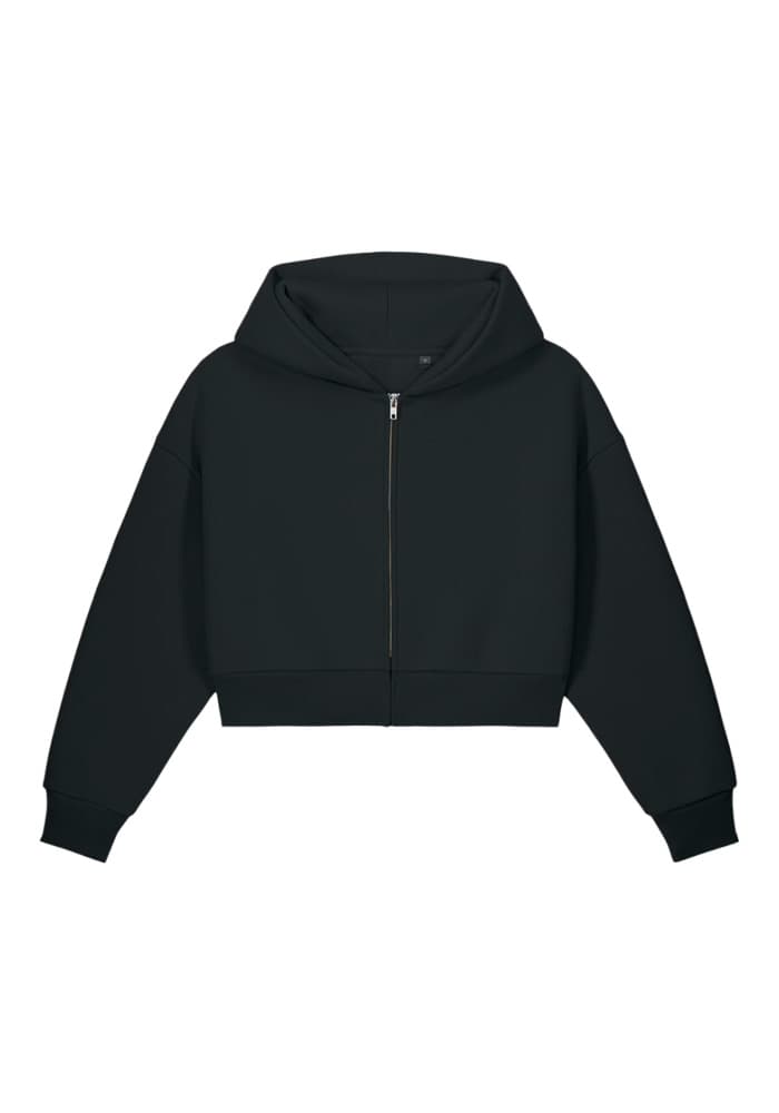 Stella Tessa Women's Sculpted Heavyweight Zip-Thru Hoodie in Black