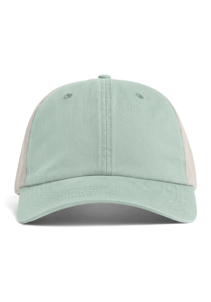 Sunwashed Trucker Cap in Bay/Tan
