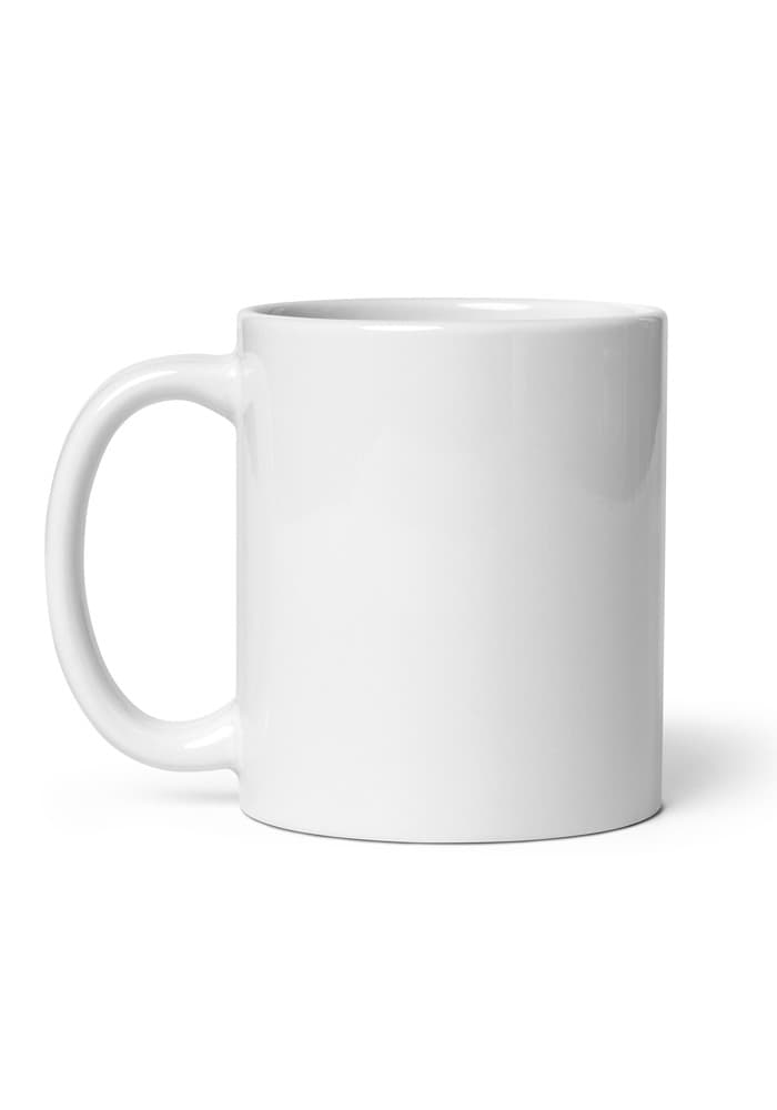 White Glossy Mug in White