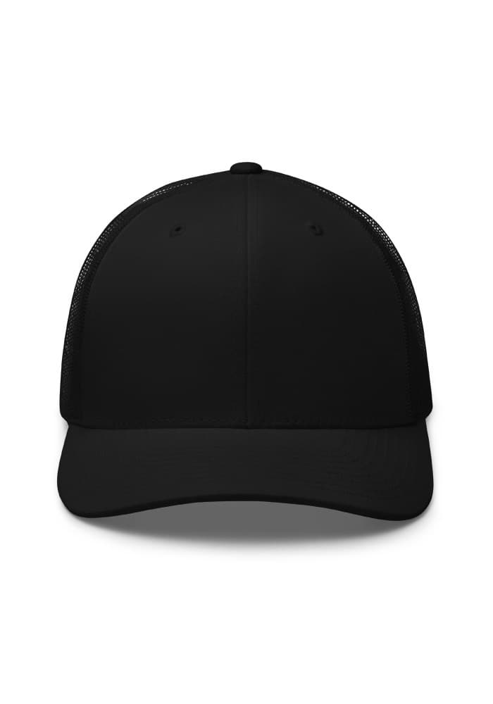 Retro Trucker Hat in Black