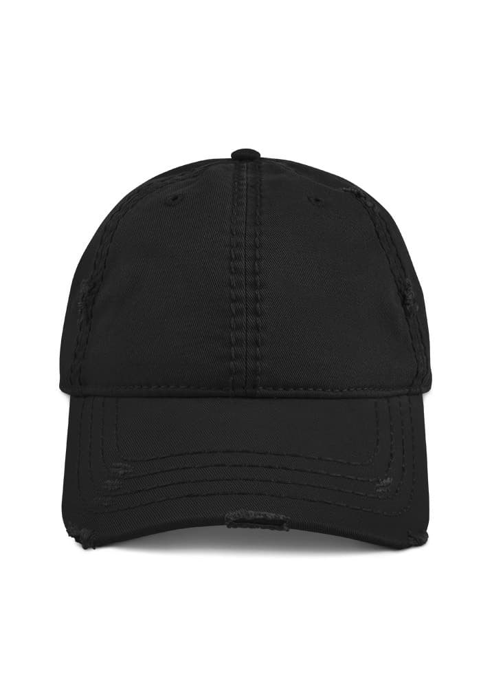 Distressed Dad Hat in Black