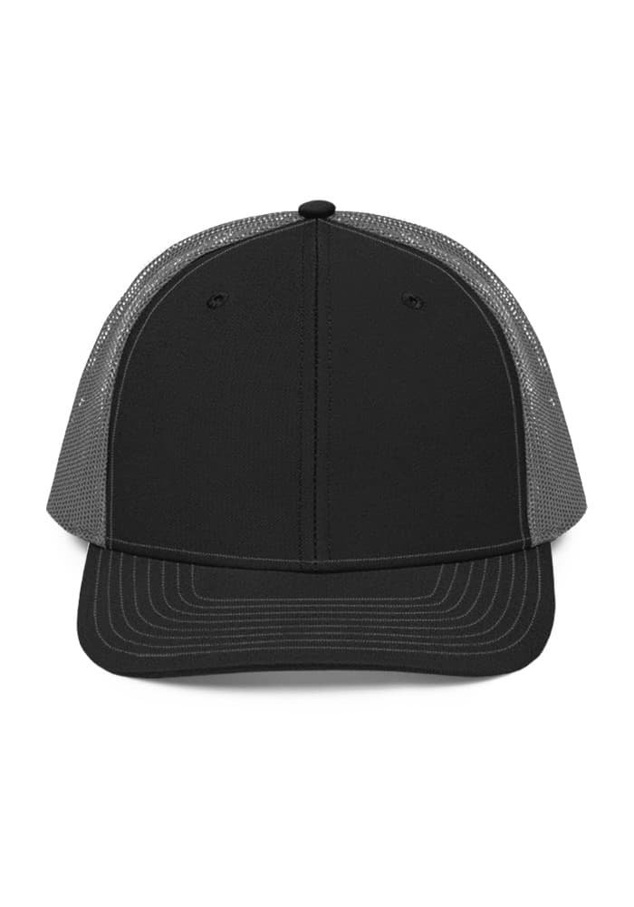 Snapback Trucker Cap in Black / Charcoal