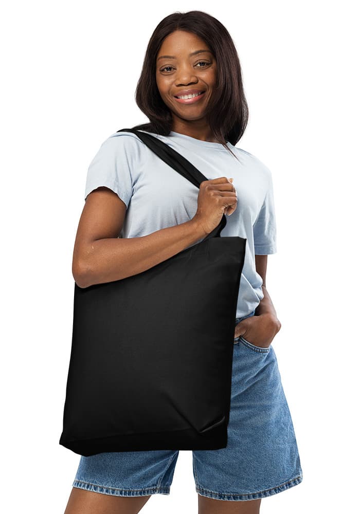 Cotton Tote Bag in Black