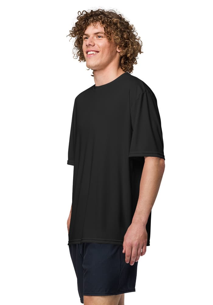 Unisex Performance Crew Neck T-Shirt in Black