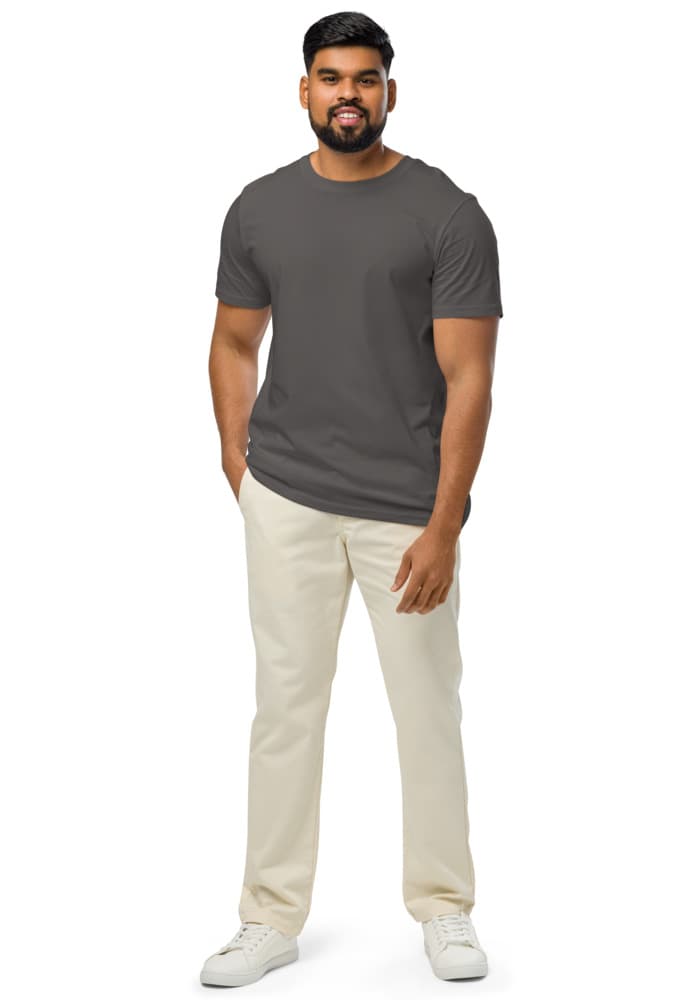 Unisex Organic Mid-Light Crafter T-Shirt in Anthracite