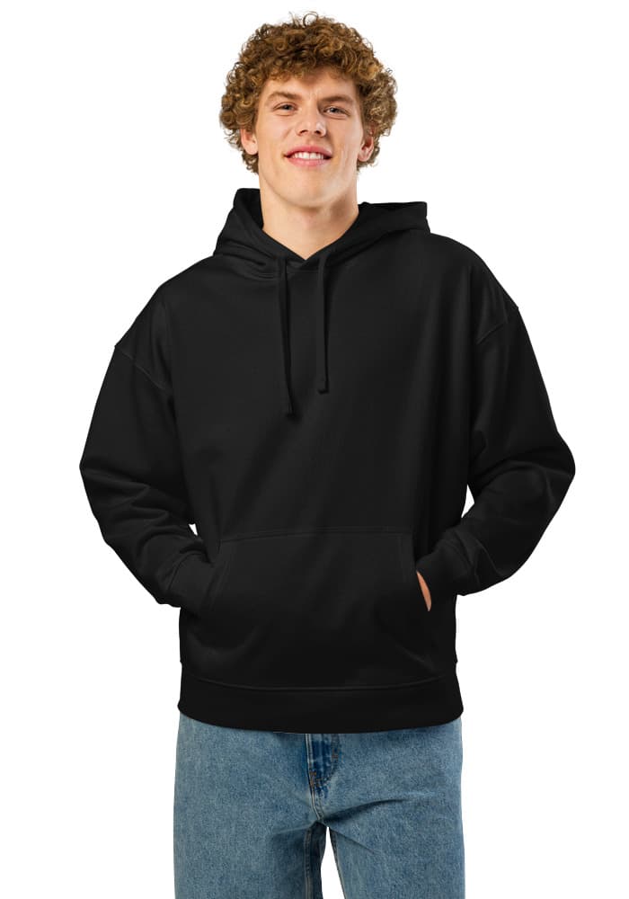 Unisex Organic Relaxed Slammer 2.0 Hoodie in Black