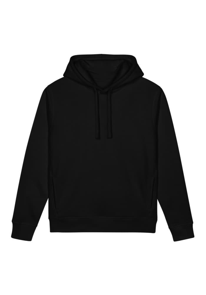 Unisex Organic Side Pocket Sounder Hoodie in Black