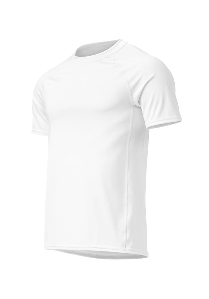 All-Over Print Men's Short Sleeve Rash Guard in White