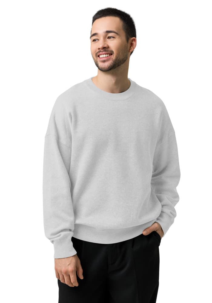 Unisex Relaxed Fit Knitted Crew Neck Sweater in Custom